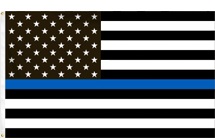 US Blue Line Police Flag