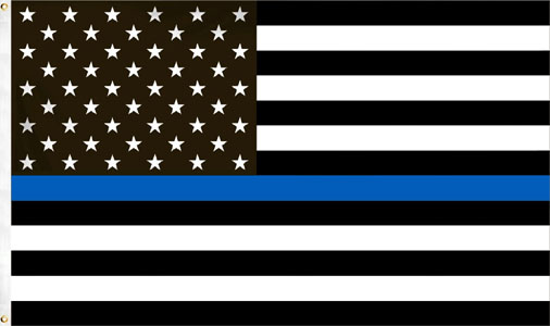 US Blue Line Police Flag